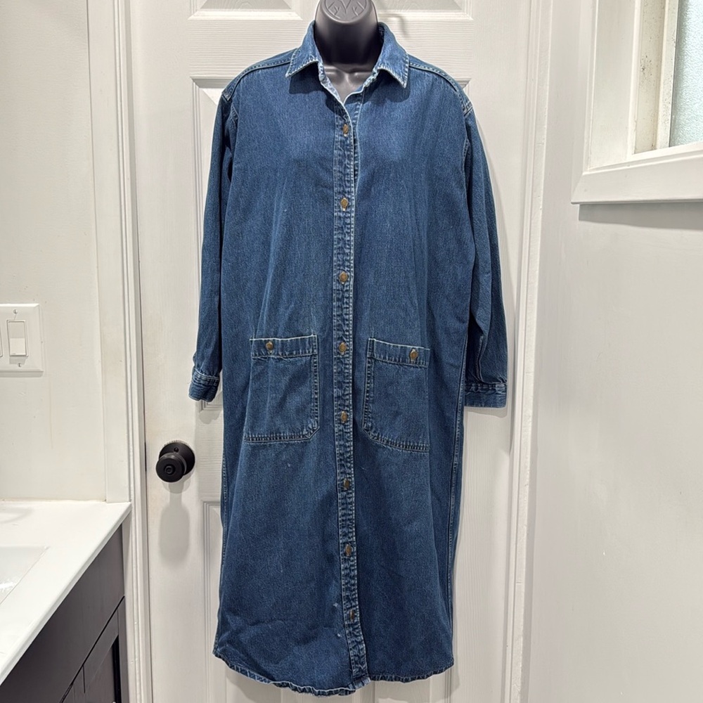 Calvin Klein Denim Button Down Dress